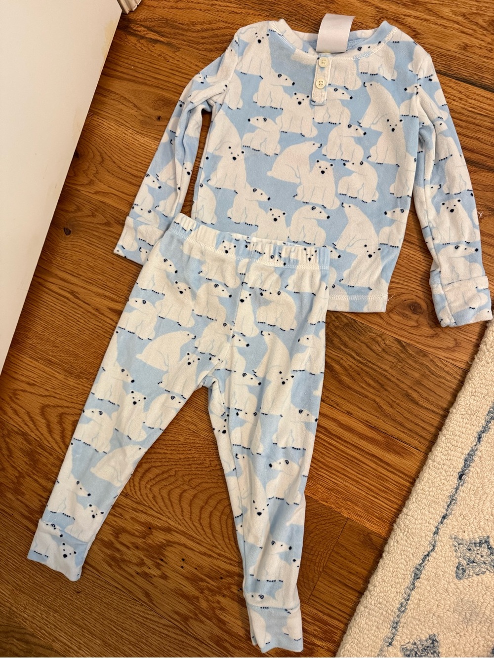 Wondershop Polar Bear Light Blue Soft Pajamas Size 2